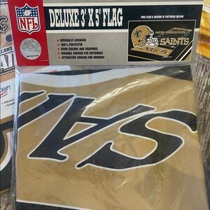 NFL Saints Gold and Black Deluxe Flag